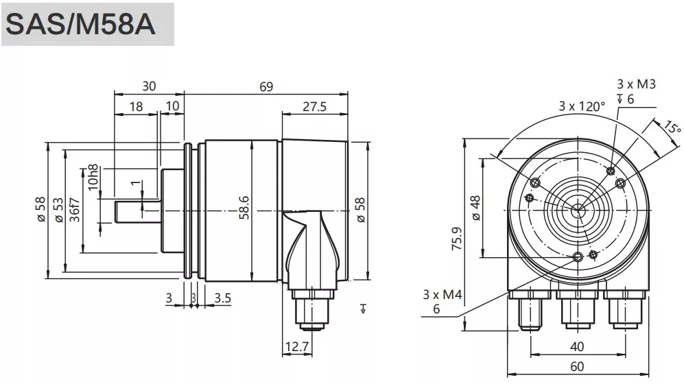 58mm Modbus Heavy Duty Encoder